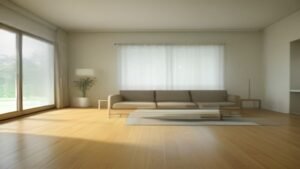 Robô aspirador Electrolux ERB10 em funcionamento limpando o piso de uma sala moderna.