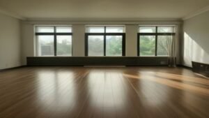 Aspirador robô Roomba Combo j9+ limpando sala de estar moderna