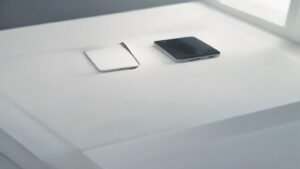 Xiaomi S40 e Xiaomi S20 lado a lado em uma mesa minimalista para comparação.